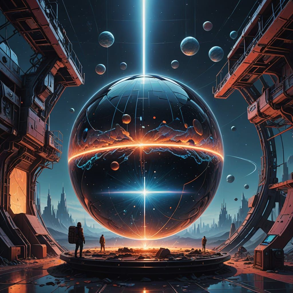 Cosmic Dance in 4D Space with Swirling Galaxies and Nebulas