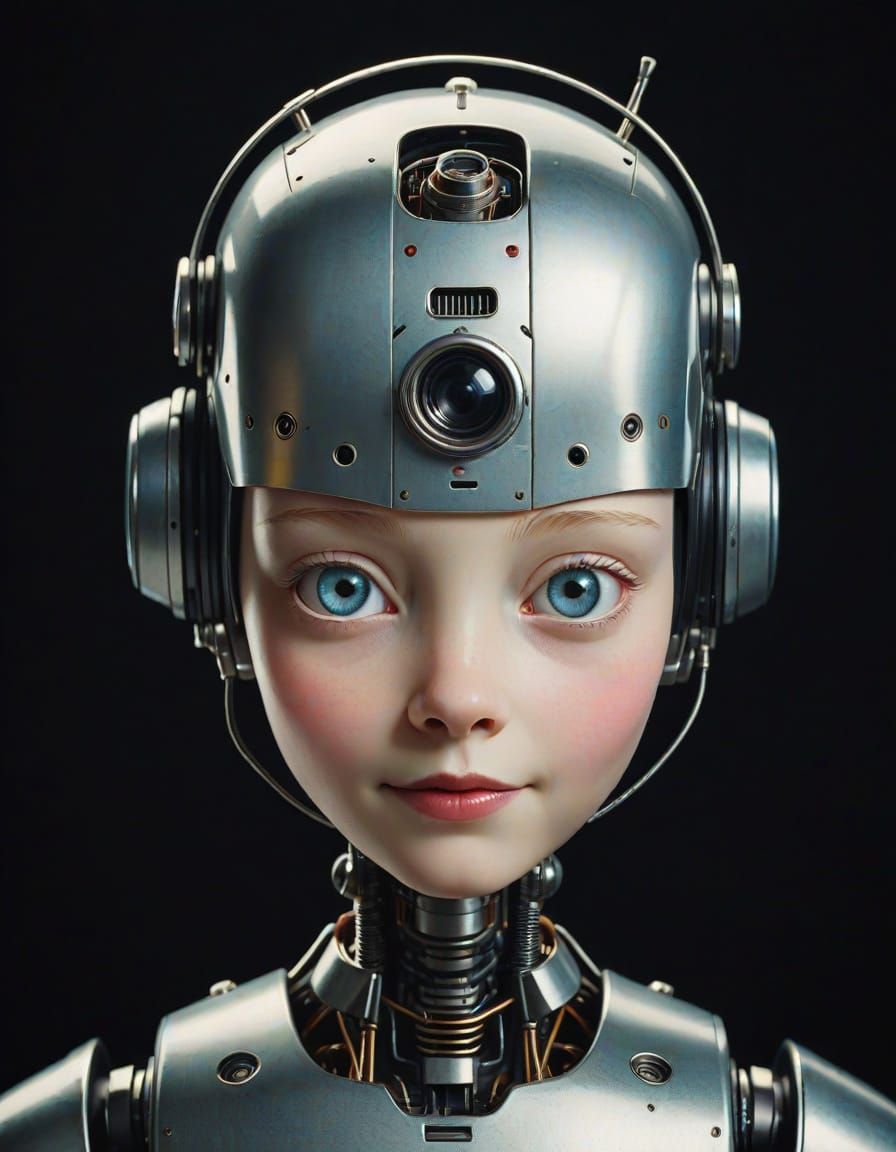 Photorealistic Android Portrait in Photo Booth