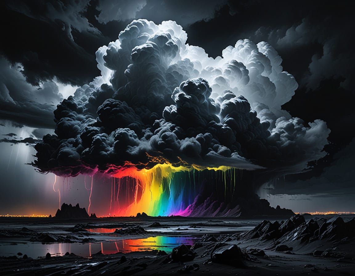 Grunge Storm in Matte Black with Neon Accents