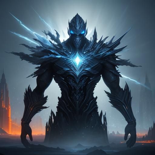 Radiant Crystalline Figure in Mystical Temple