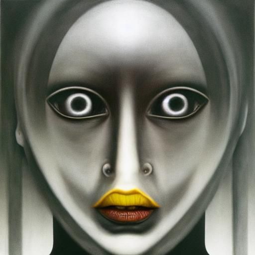 Ethereal Horror Woman in Dystopian Surrealist Portrait