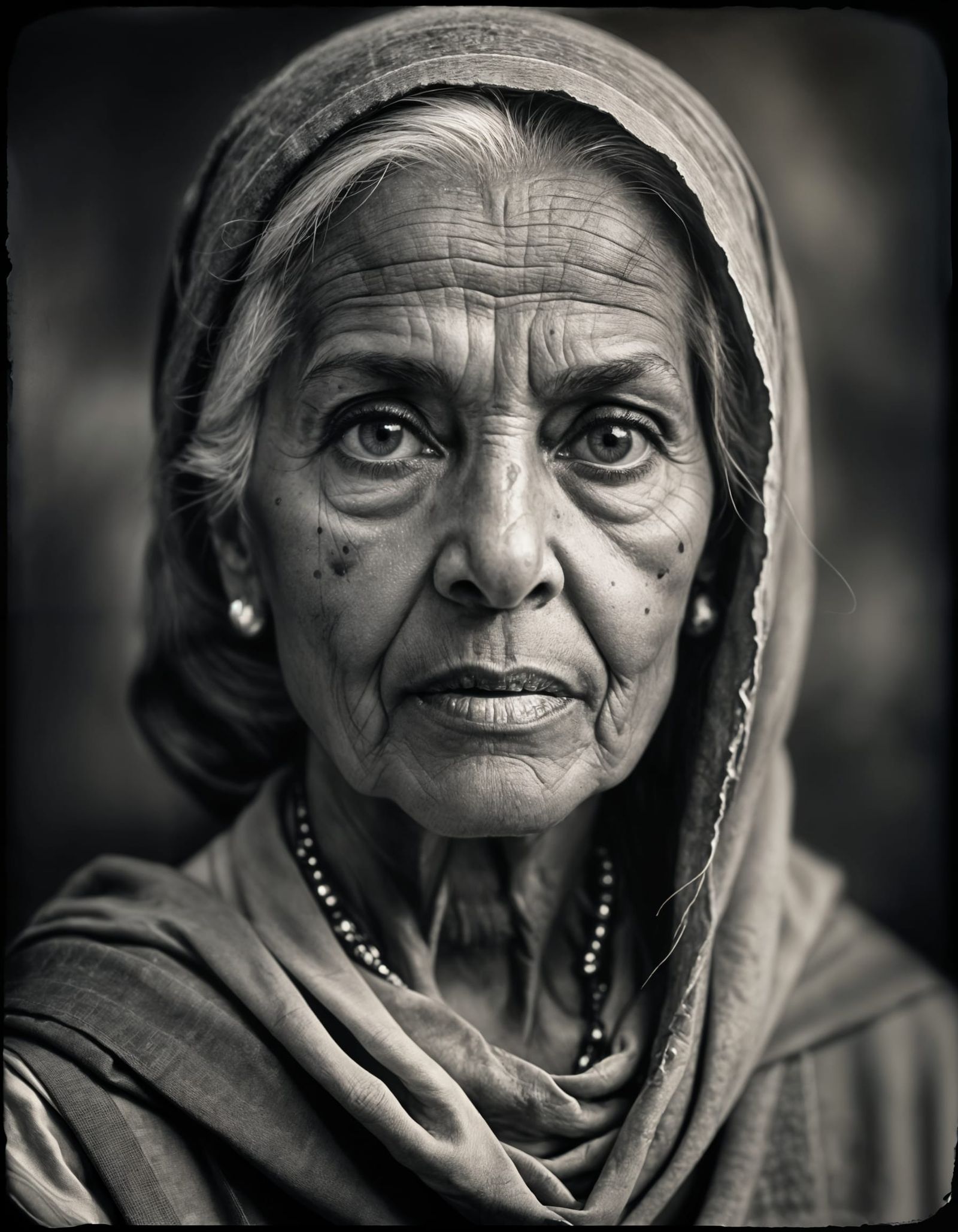 Evocative Portrait of Wisdom in Pinhole Photography