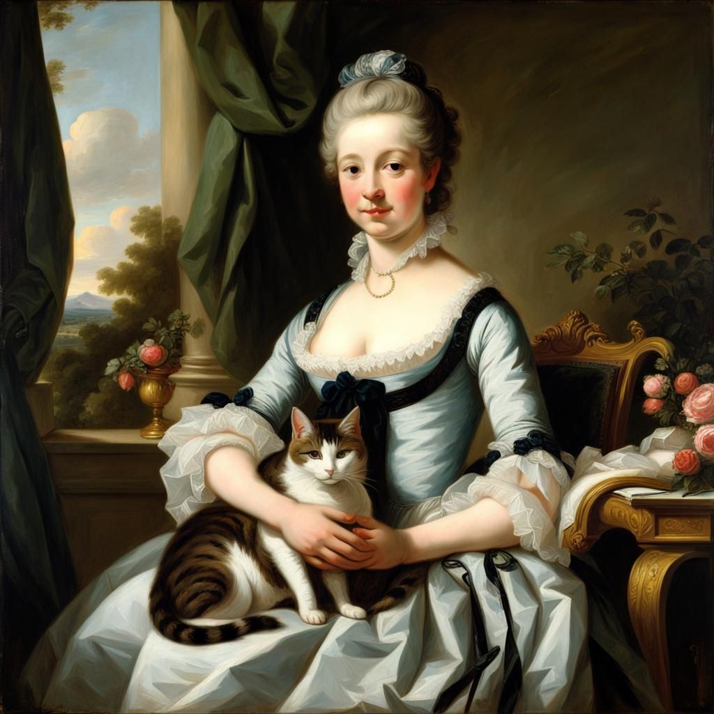 Portrait of Lady Elizabeth Darlington with Seraphina