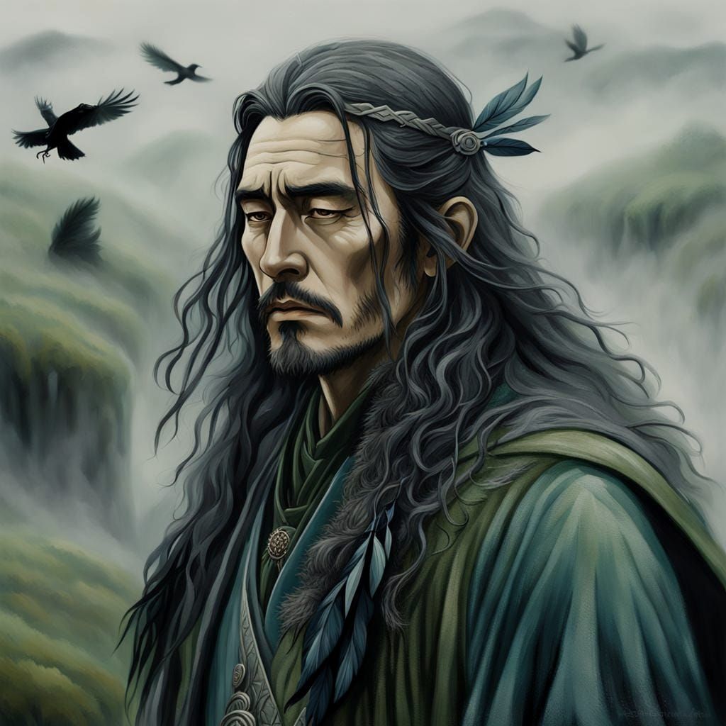 Welsh Shapeshifter in Ethereal Anime Landscape