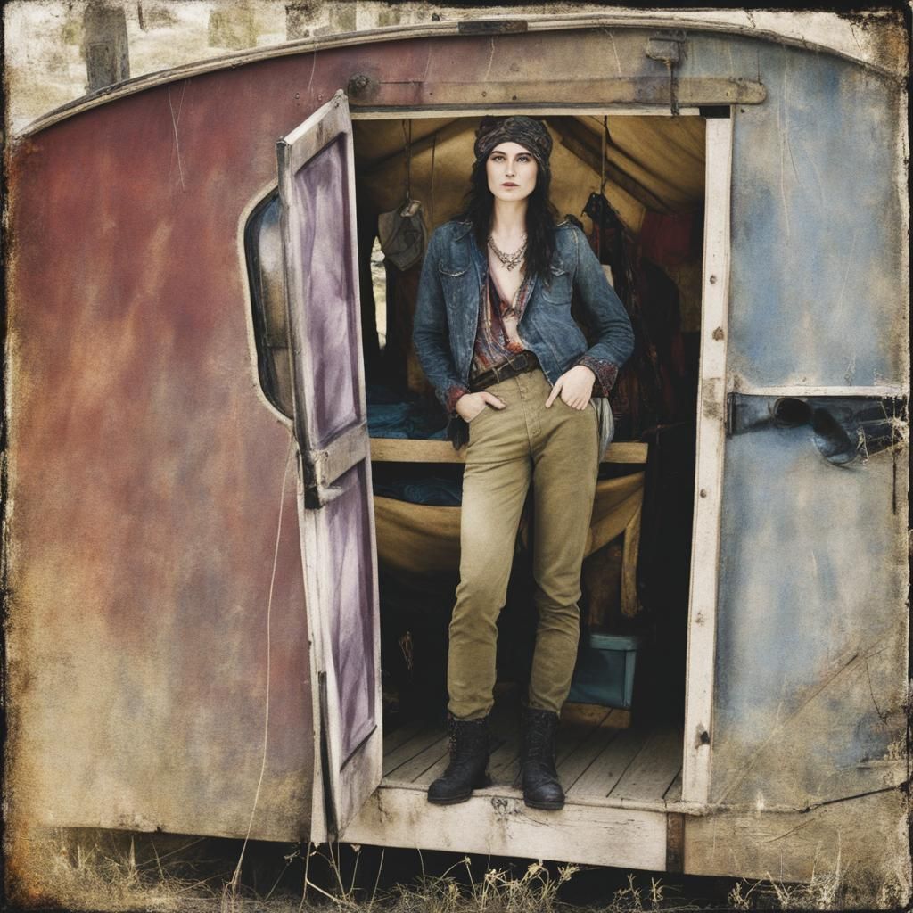 Grunge Hobbit in Trailer Park, Punk Rock Photo