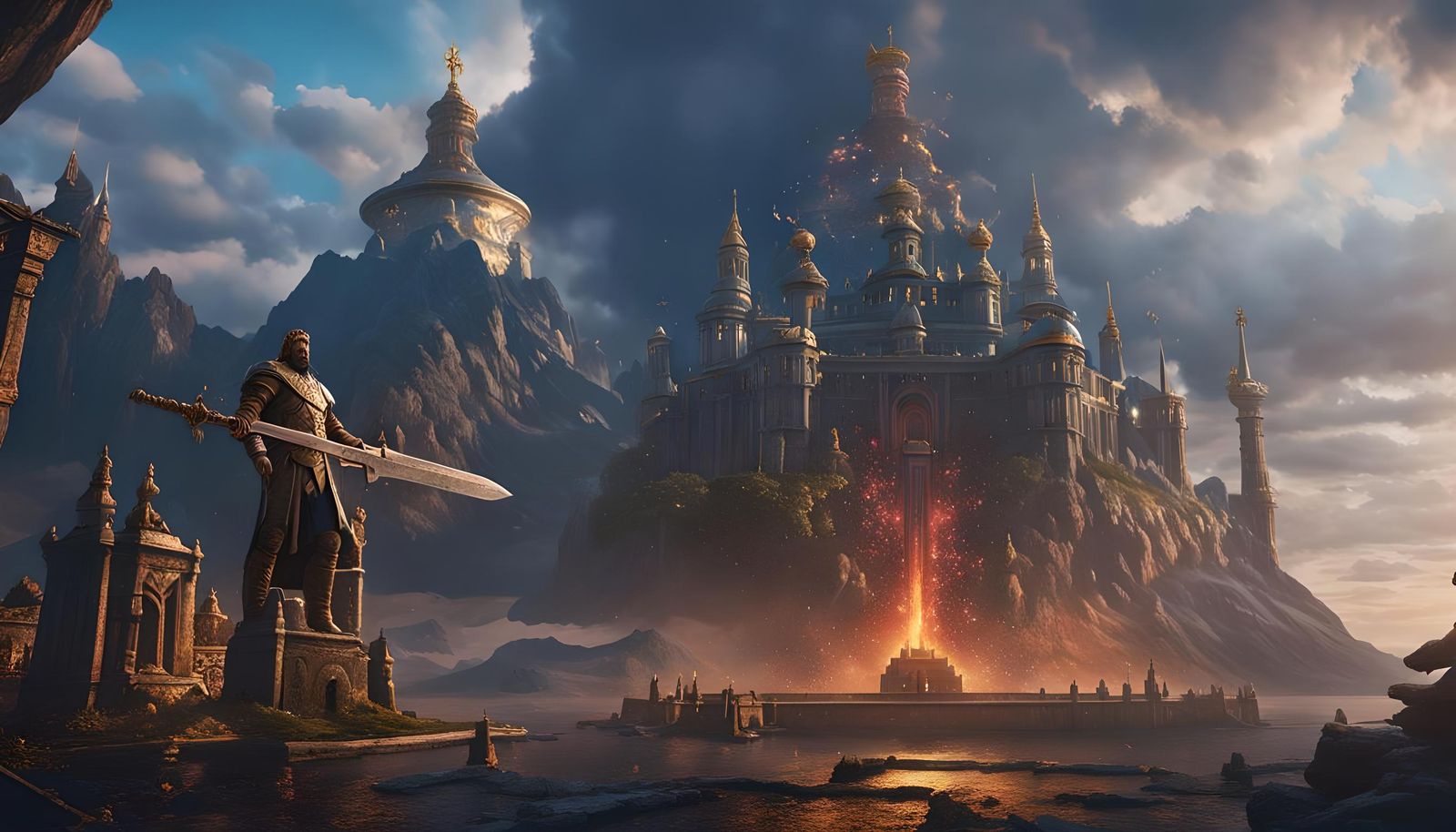 The Sword of Damocles: Detailed Matte Painting