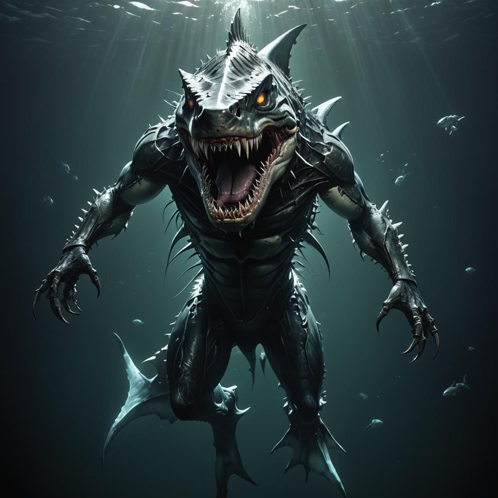 Bioluminescent Deep Sea Horror Emerges