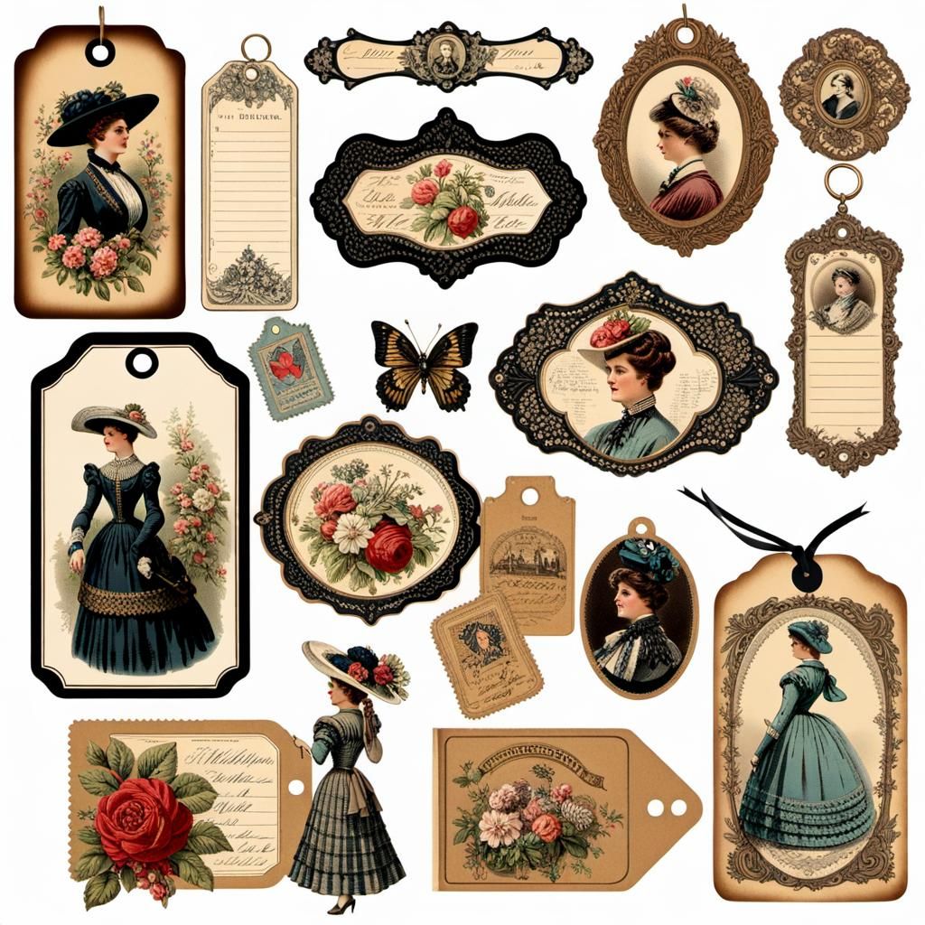 Vintage Victorian Women Ephemera Collection