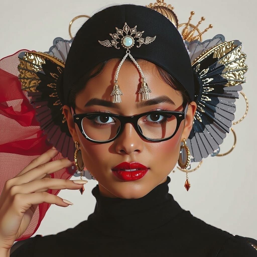 Elegant Woman with Porcelain Skin Glowing with Radiance