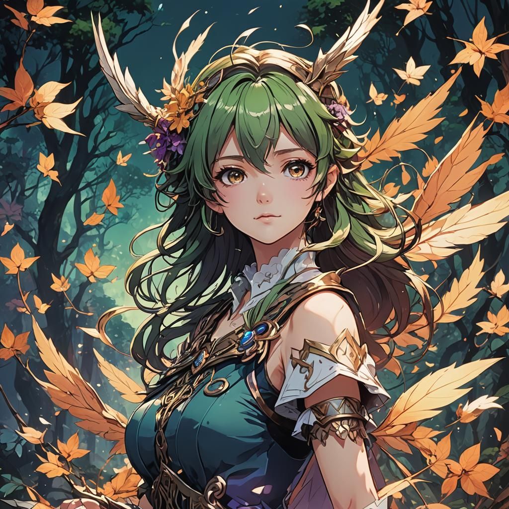 Anime Fae Character in Studio Trigger Style