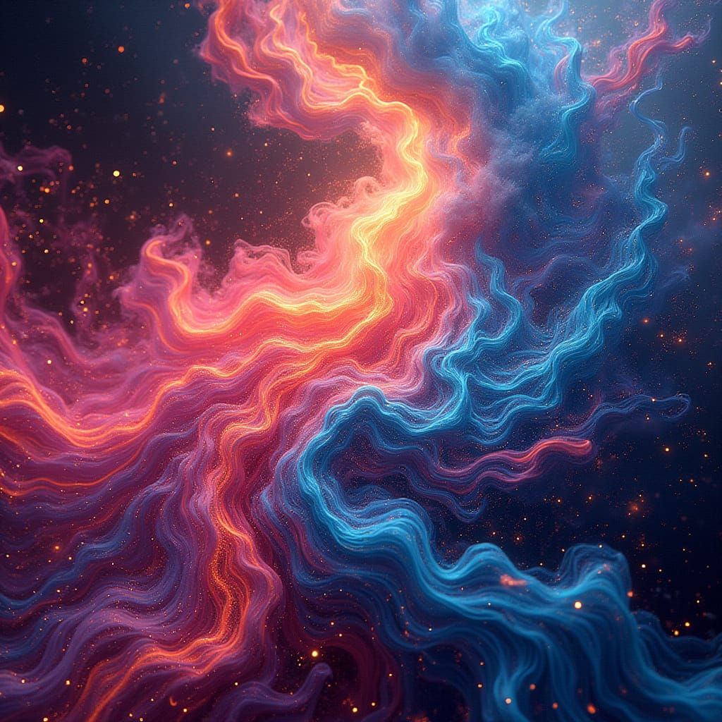 Abstract Kinetic Energy in Pointillist Impressionism