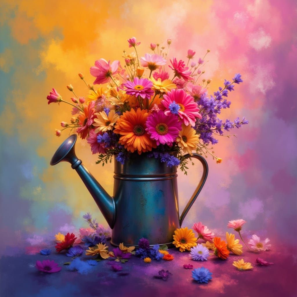 Swirling Fractal Haze in Oil Painting Style