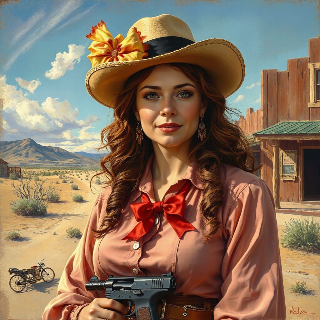 Big Nose Kate Portrait in Whimsical Candy Art Style