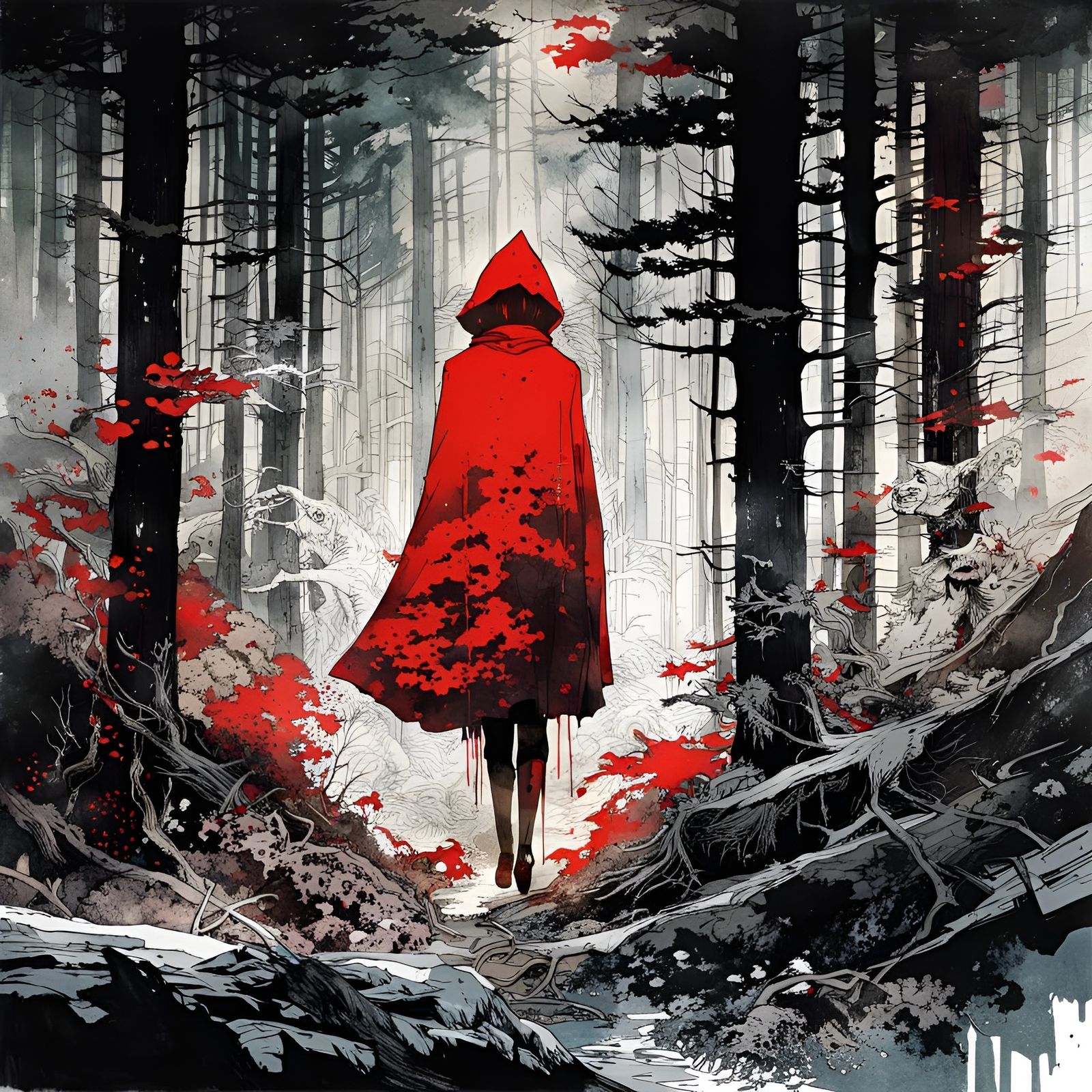 Red Riding Hood: Neo-Noir Double Exposure