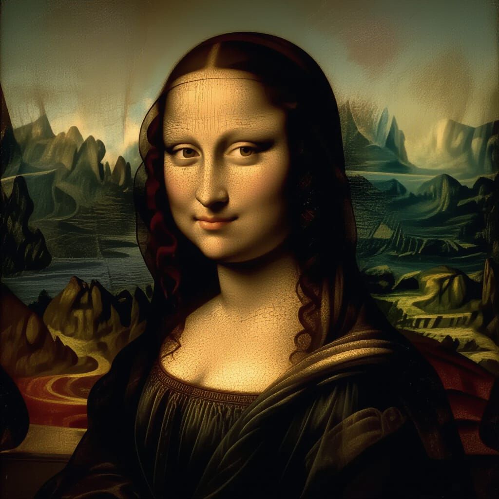 Enigmatic Renaissance Portrait in Da Vinci Style