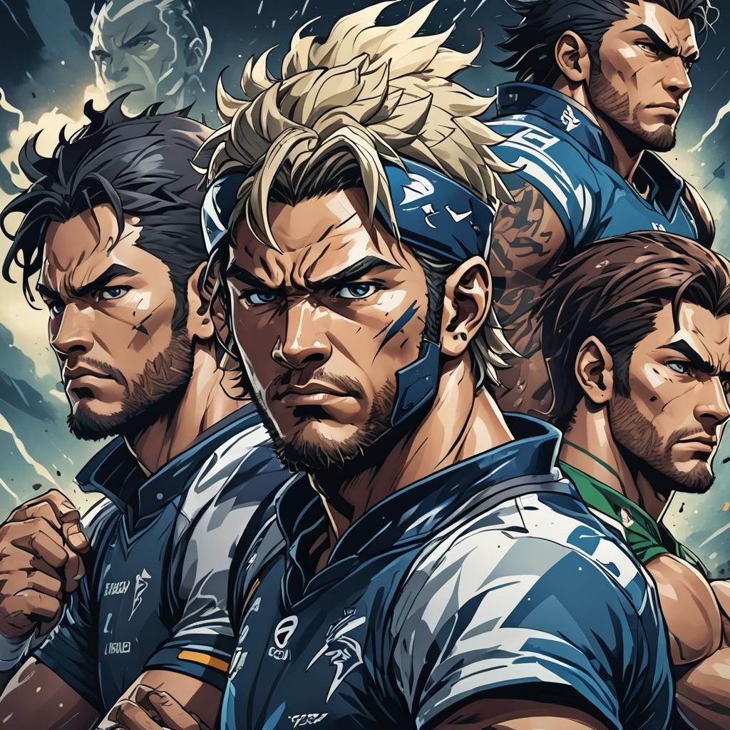 NRL Storm Players Portrait in Anime Style