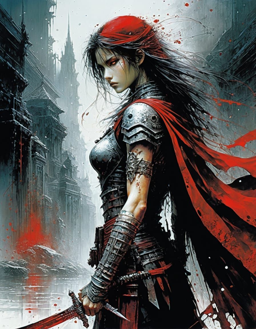 Abstract Composition in Style of Royo and Lee