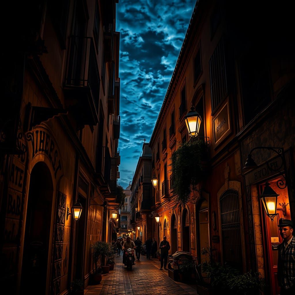 Moody Nights in Old Seville Alleys
