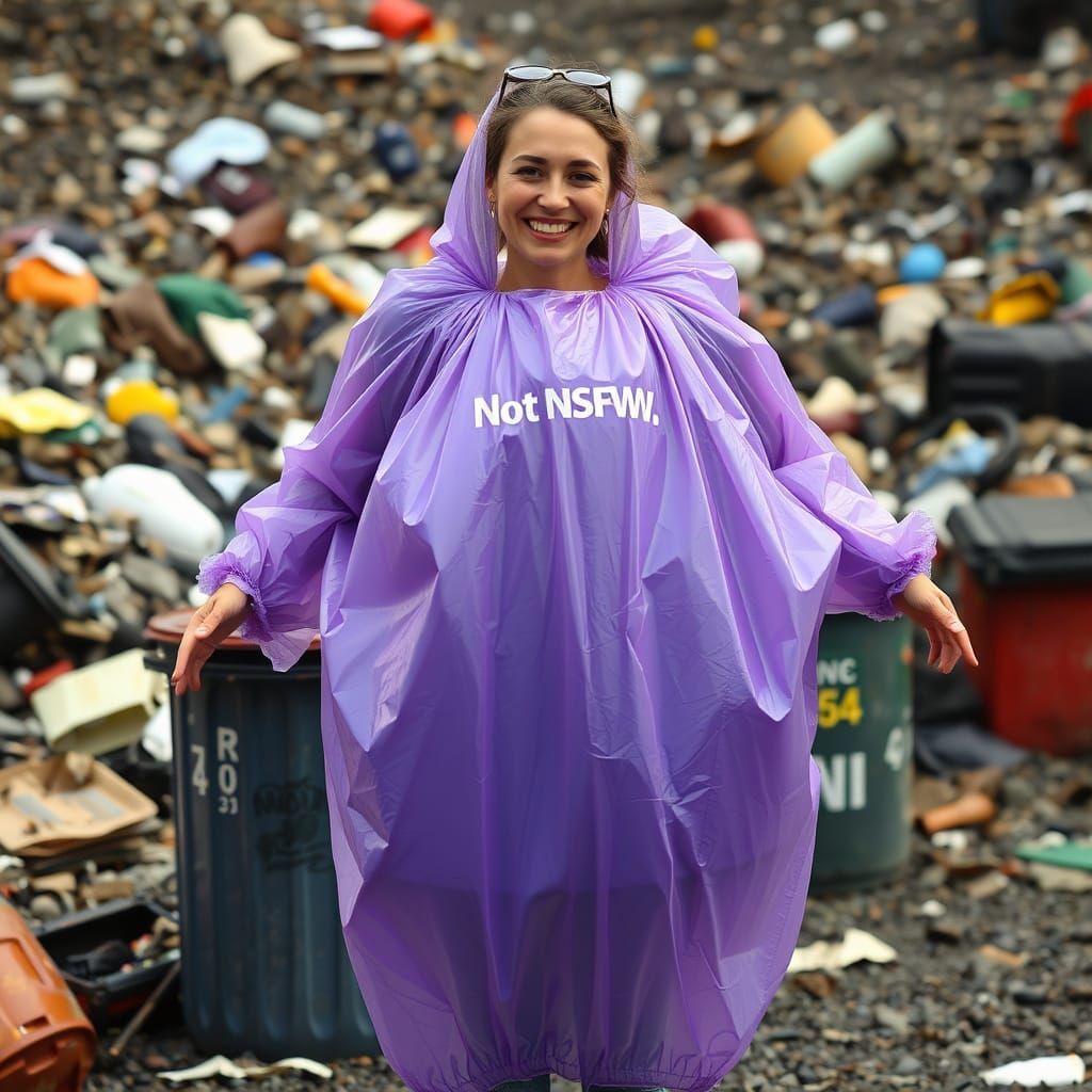 Cheerful Heroine in Trashy Chic Attire