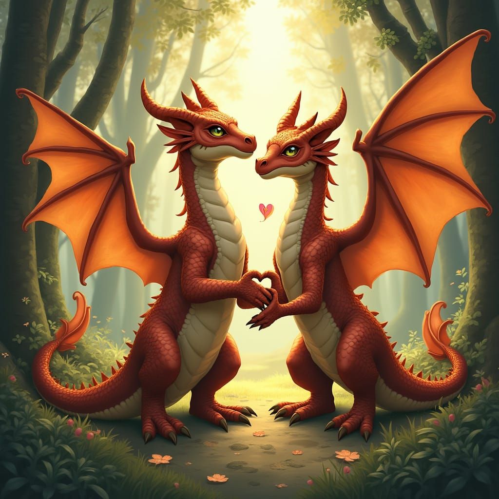Sandwing Dragons United in Fantasy Illustration