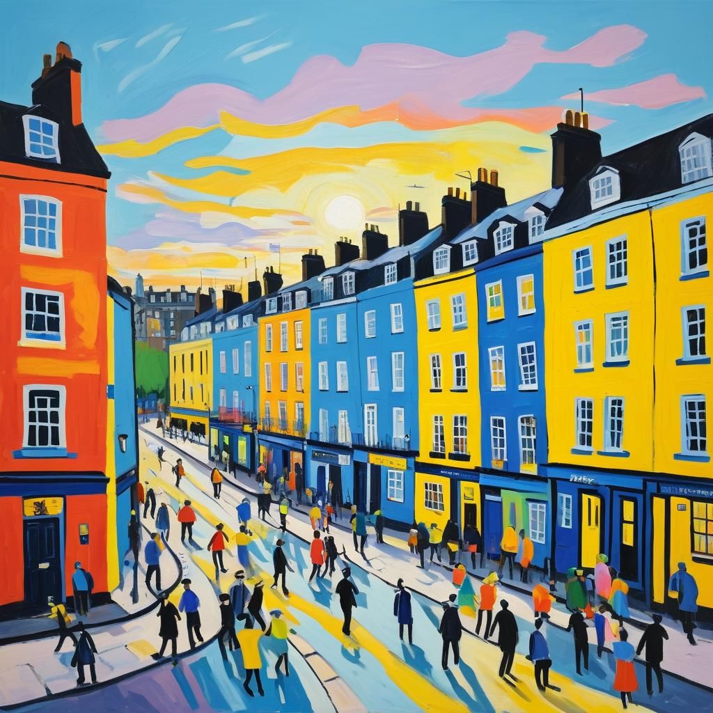 Streets of London in Fauvist Style