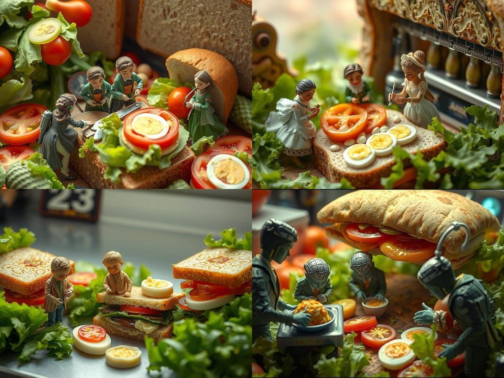 Miniature People Inhabit a Sandwich World