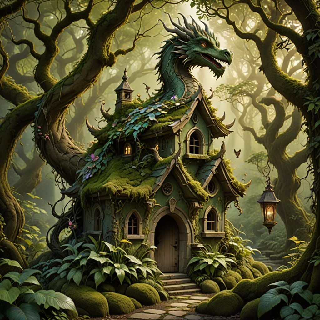 Verdant Bird-Dragon's Keep in Ancient Forest