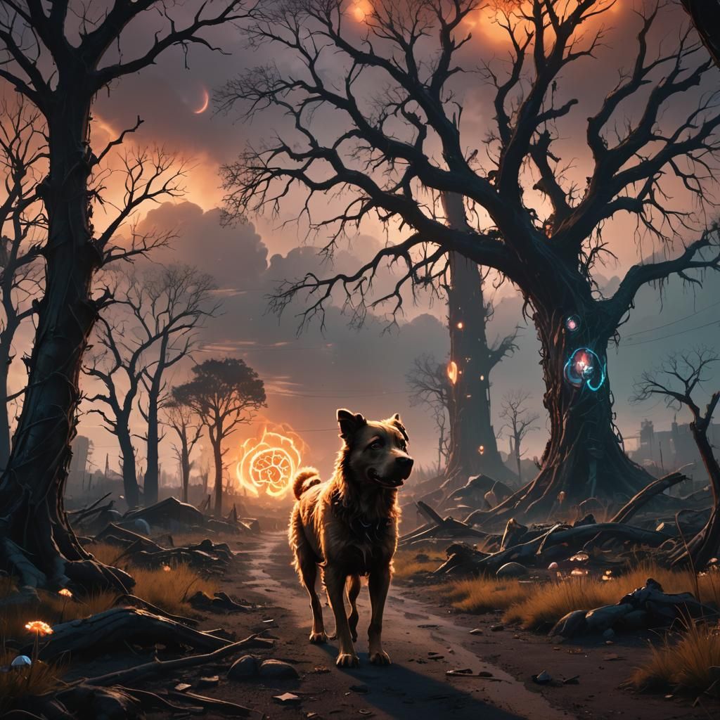 Nuclear Dog Walks a Post-Apocalyptic Landscape
