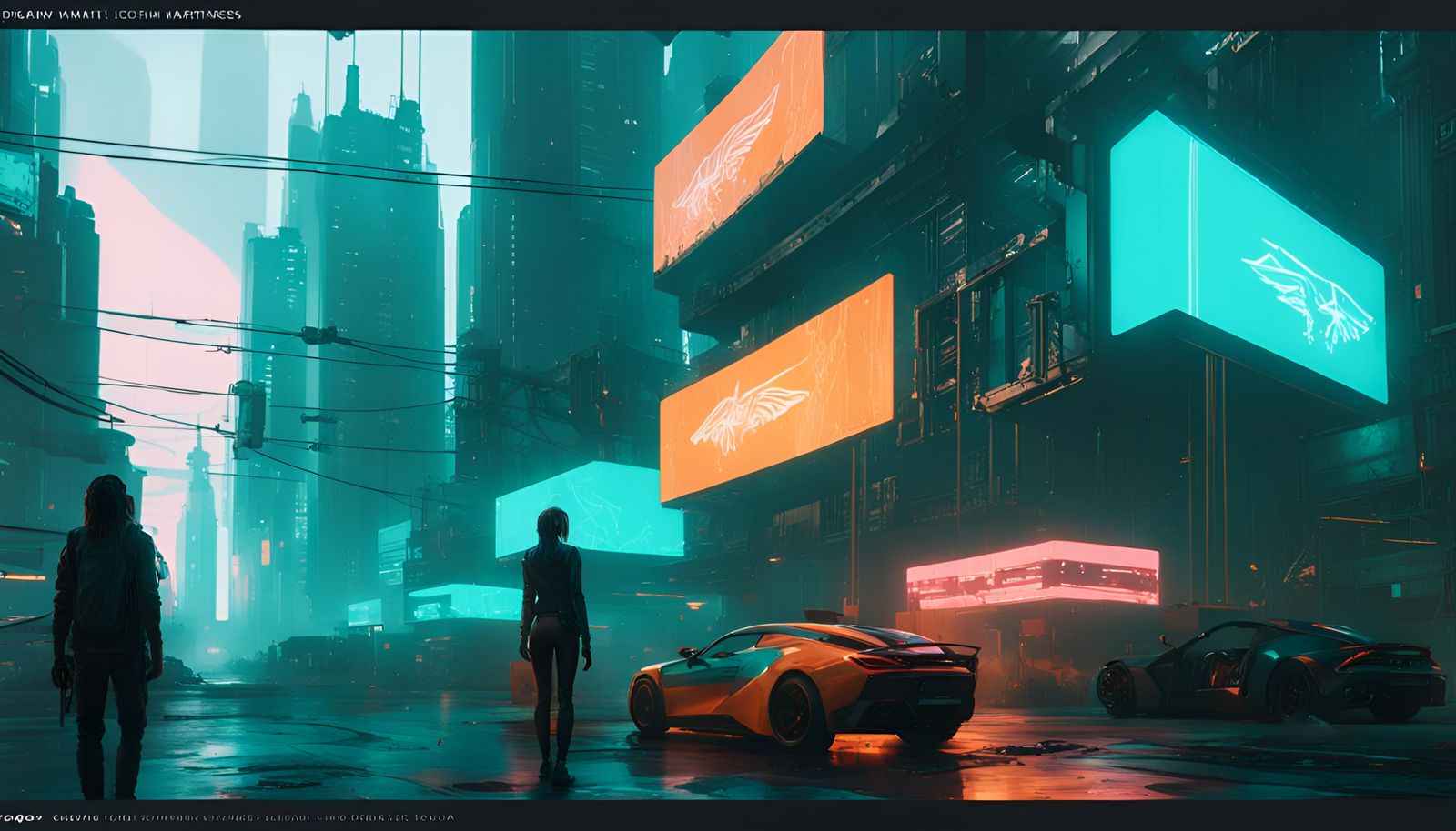 Cyberpunk Cityscape Concept Art in 8K Resolution