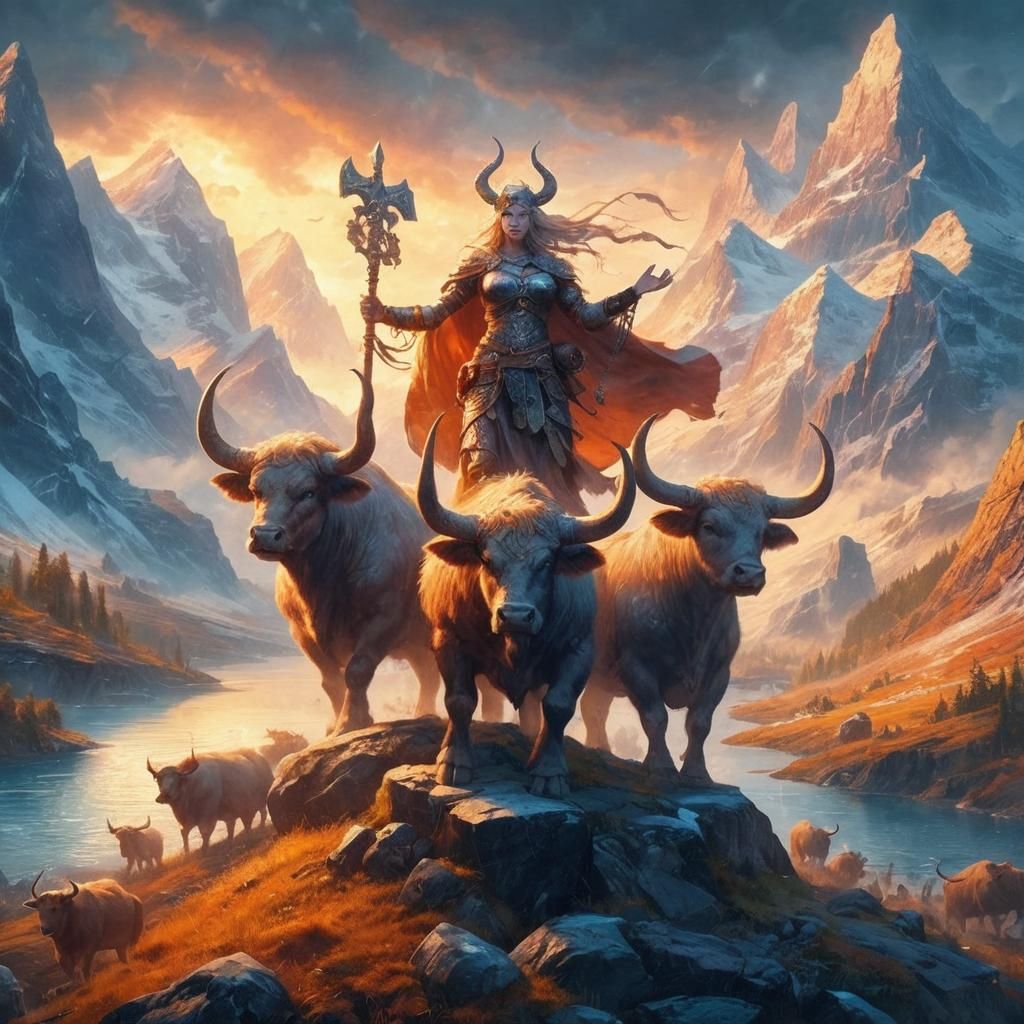 Norse Jötunheimr: Gefjon and Her Oxen