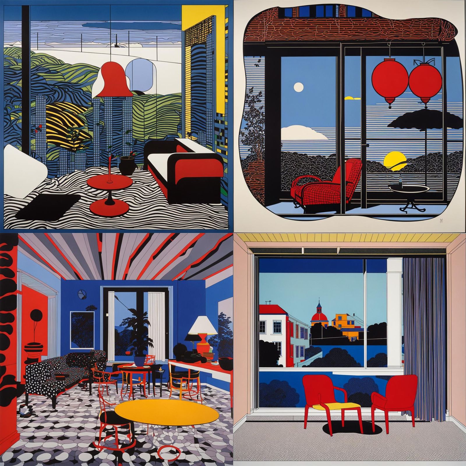 Colorful Still Life in Pop Art Style