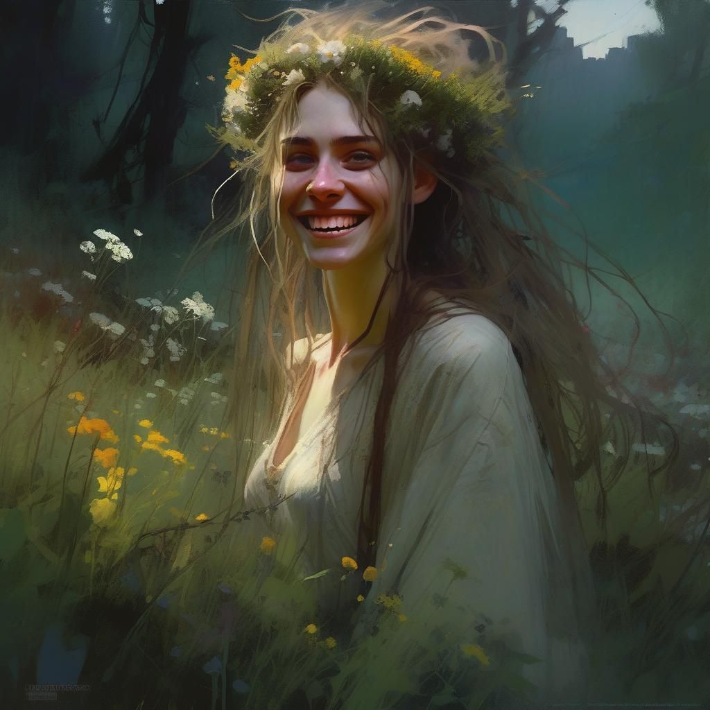 Deranged Forest Goddess in Lush Glen