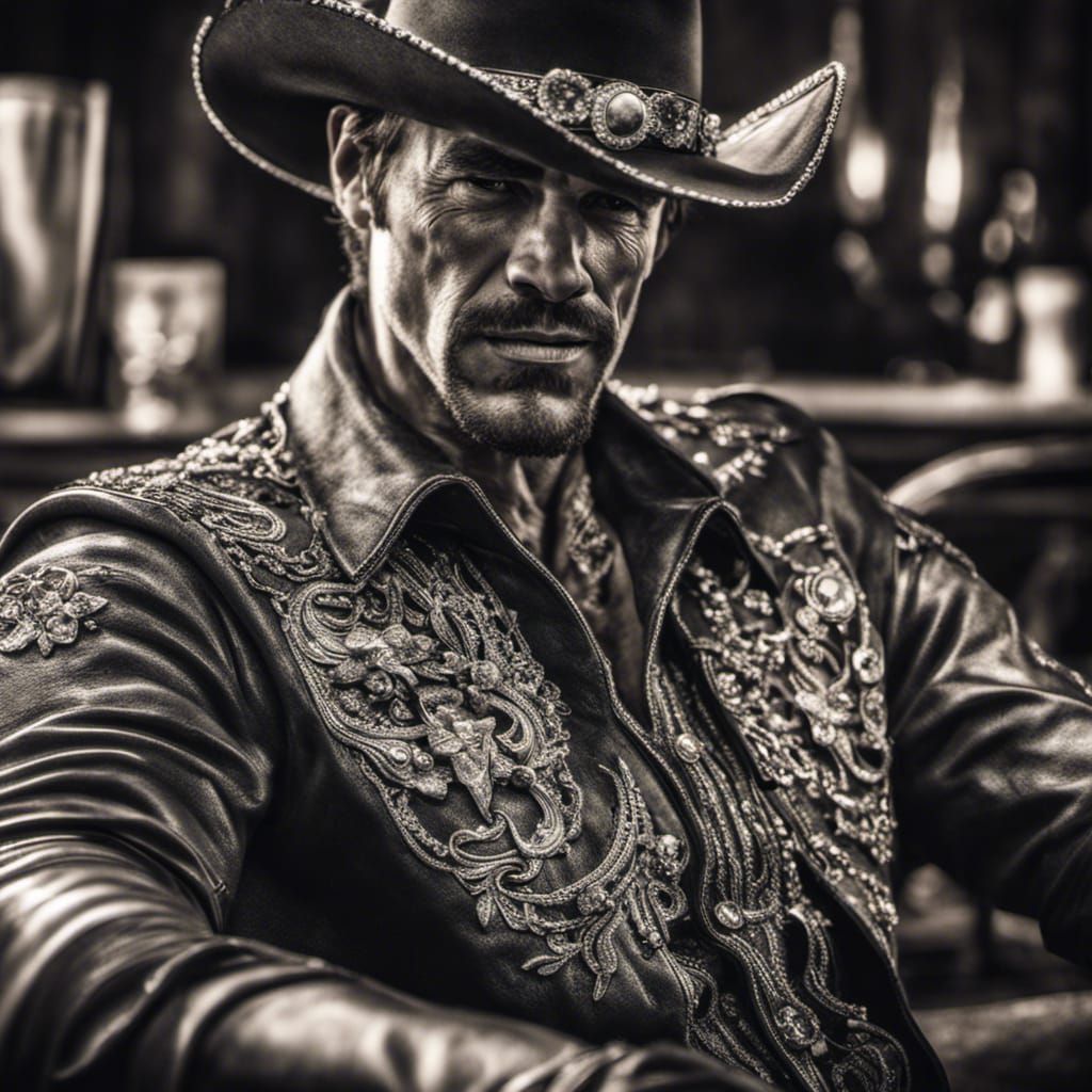 Hyperrealistic Rhinestone Cowboy in Cinematic Style