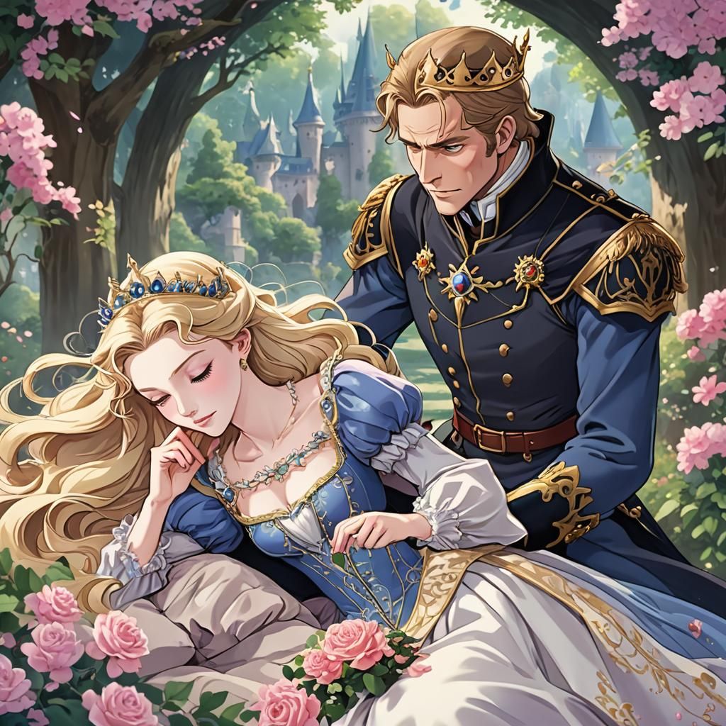 Prince Phillip Awakens Sleeping Beauty: Anime Style
