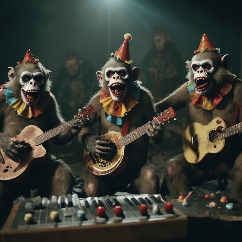 Cinematic Zombie Monkey Clown Bluegrass Band
