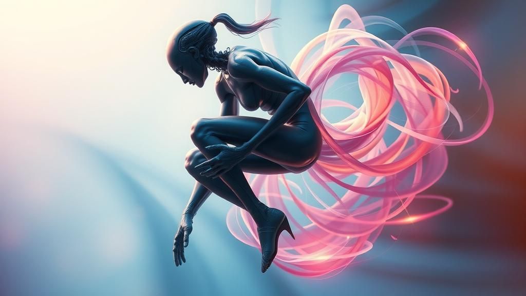 Ethereal Humanoid Figure in Dreamlike Setting