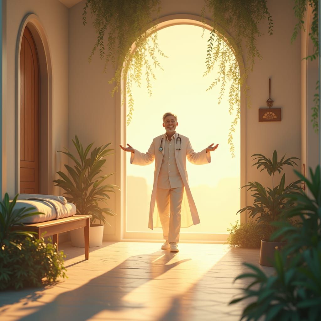 Mystical Doctor's Welcome: Fantasy Concept Art