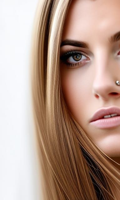 Intense Portrait of a Woman with Dark Eyes