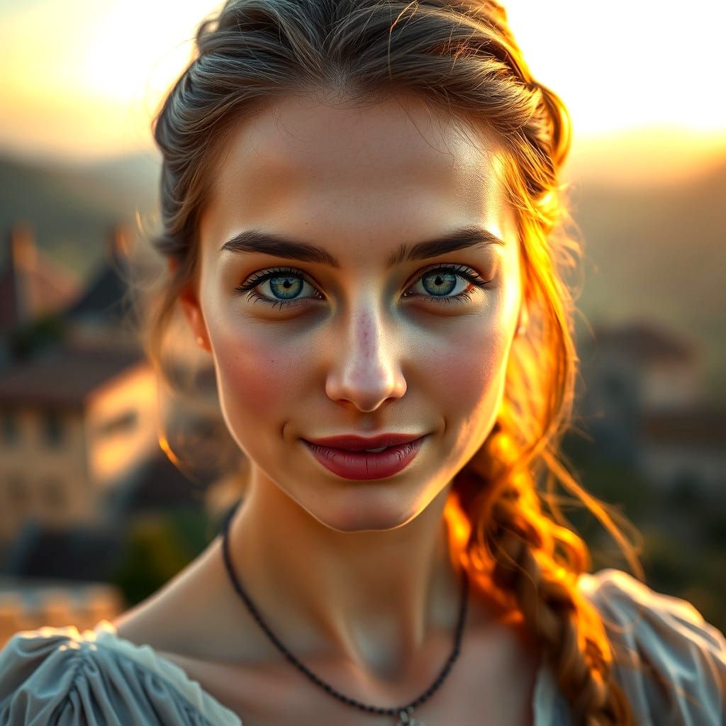 Ancient French Beauty Captured in Golden Light
