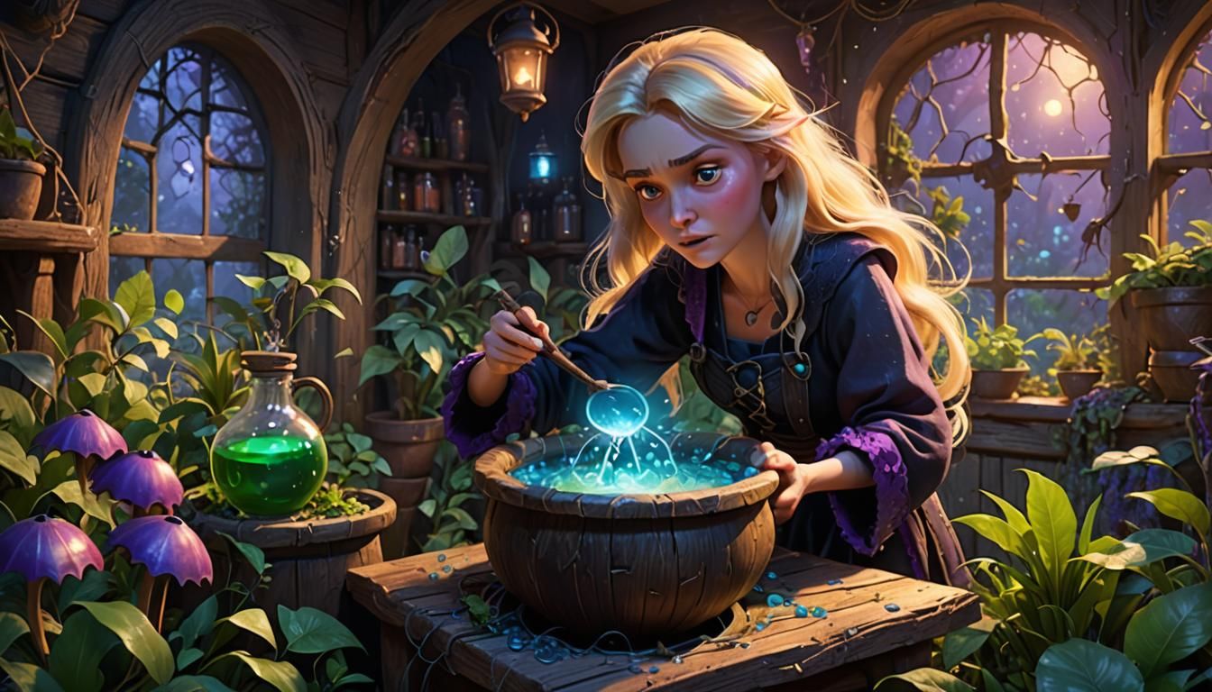 Blonde Witch Potion, Pixar Concept Art