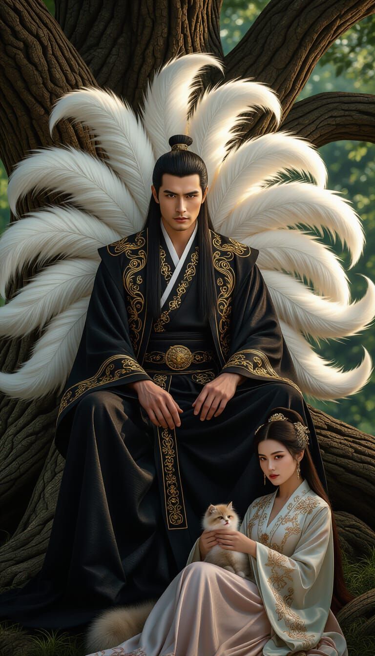 Mystical Fox-Man Portrait in 8K