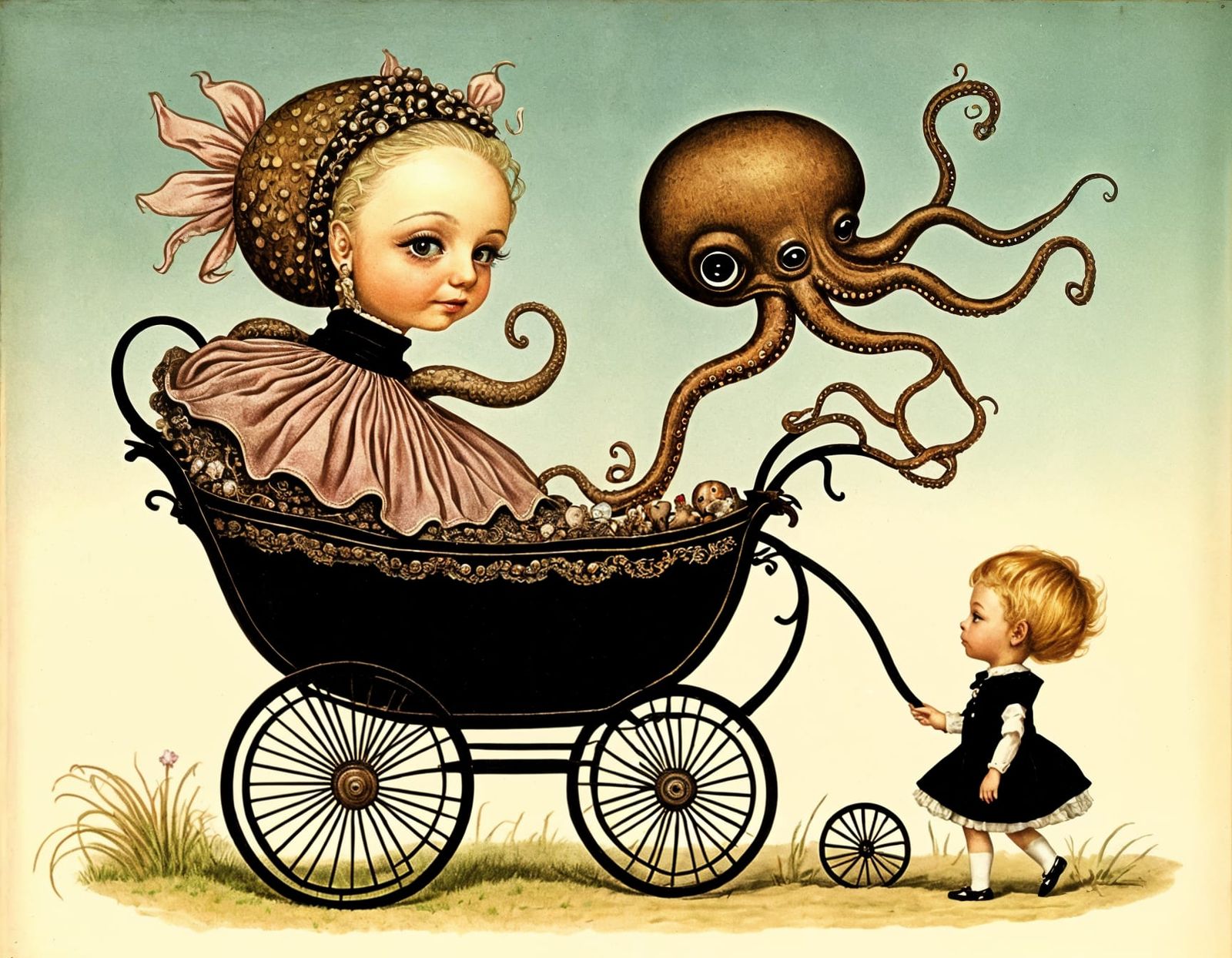 taking baby for a walk