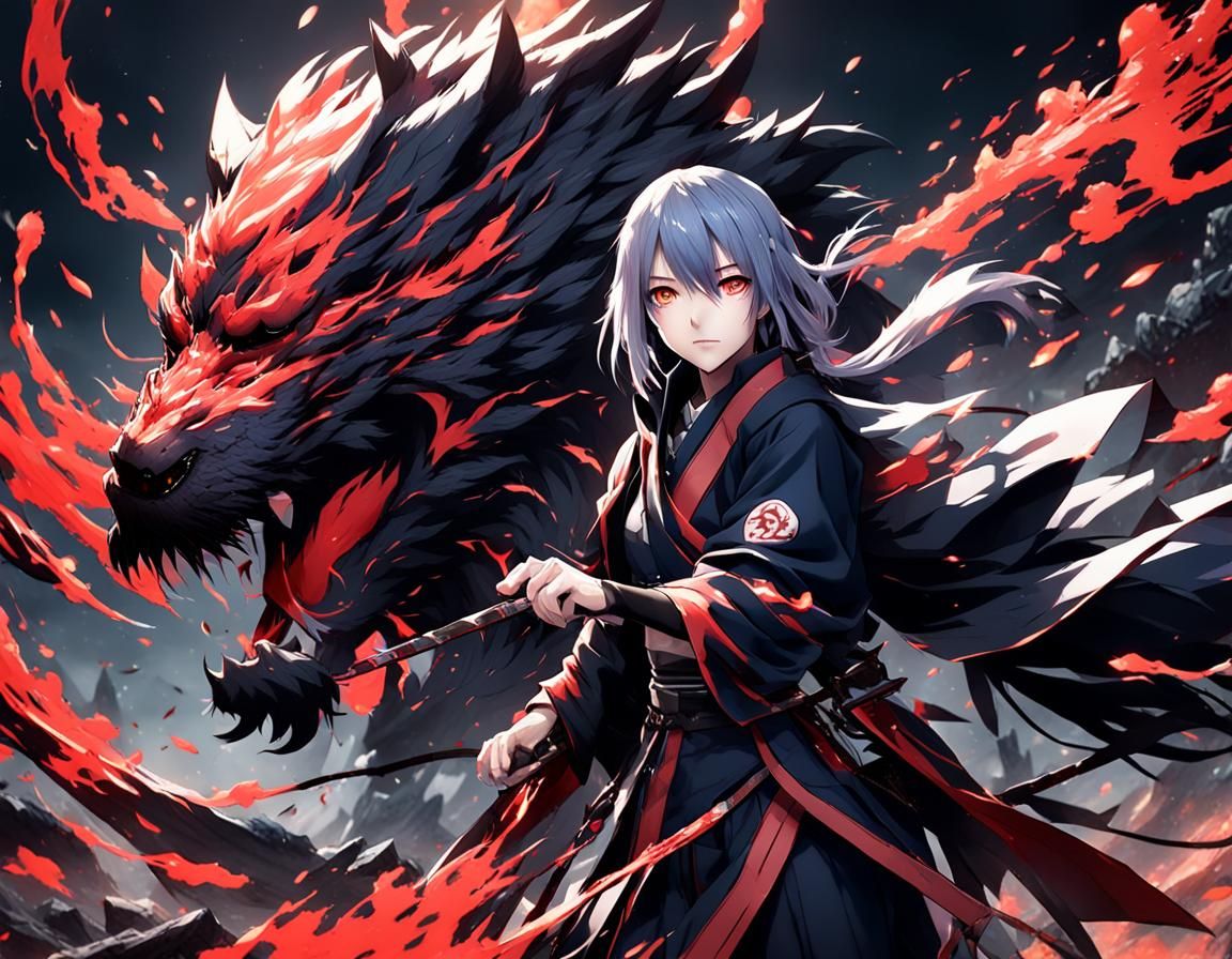 Anime Girl Akatsuki in Battle: Detailed 3D Render