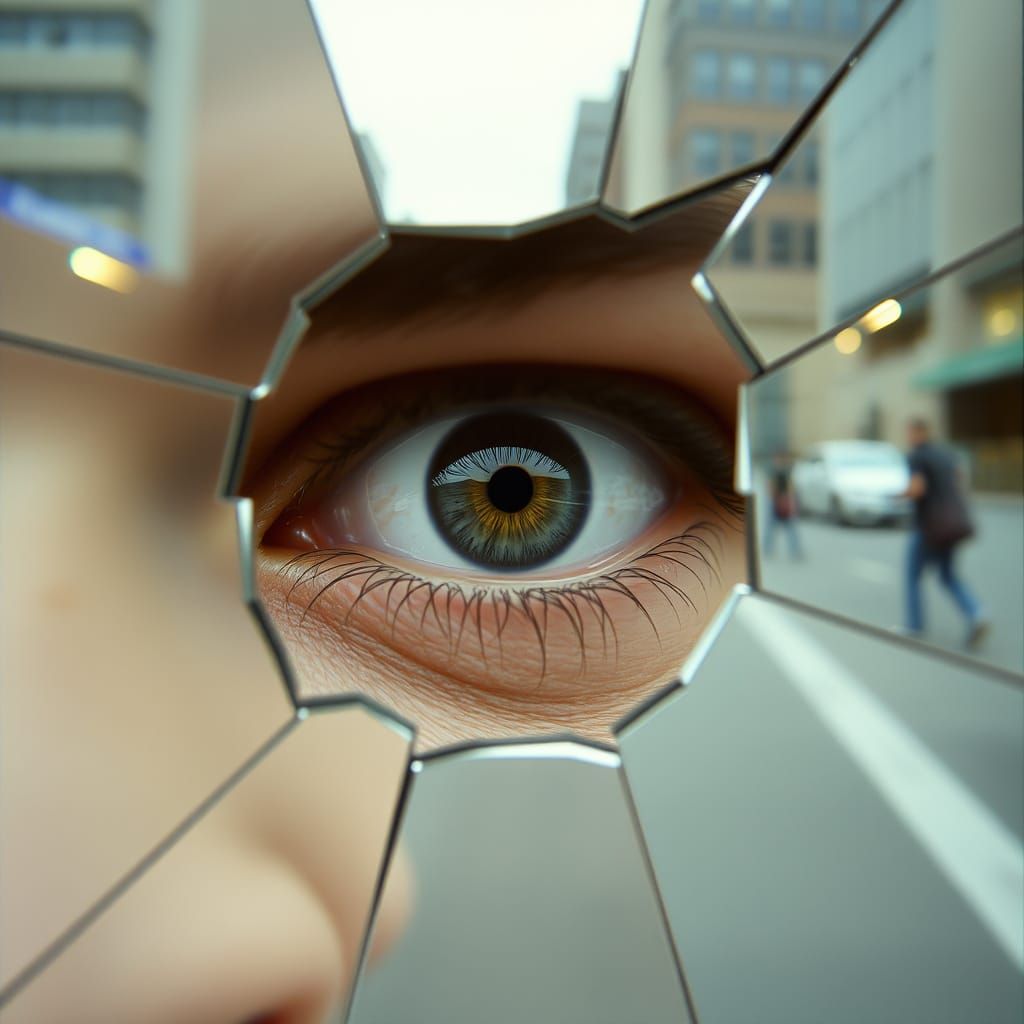Urban Eye, Mysterious Fragmented Cityscape