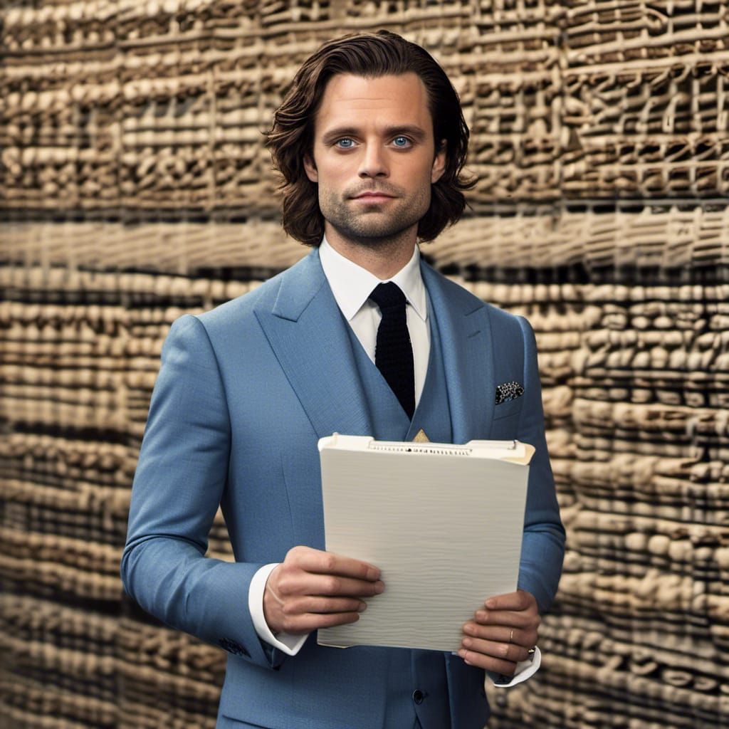Sebastian Stan as Reporter in Dystopian Sci-Fi