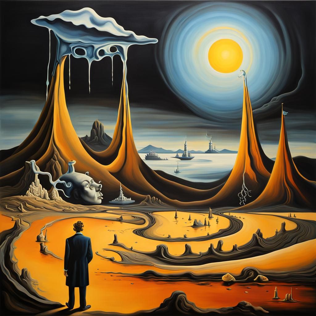Surreal Melting Object in Dali Style