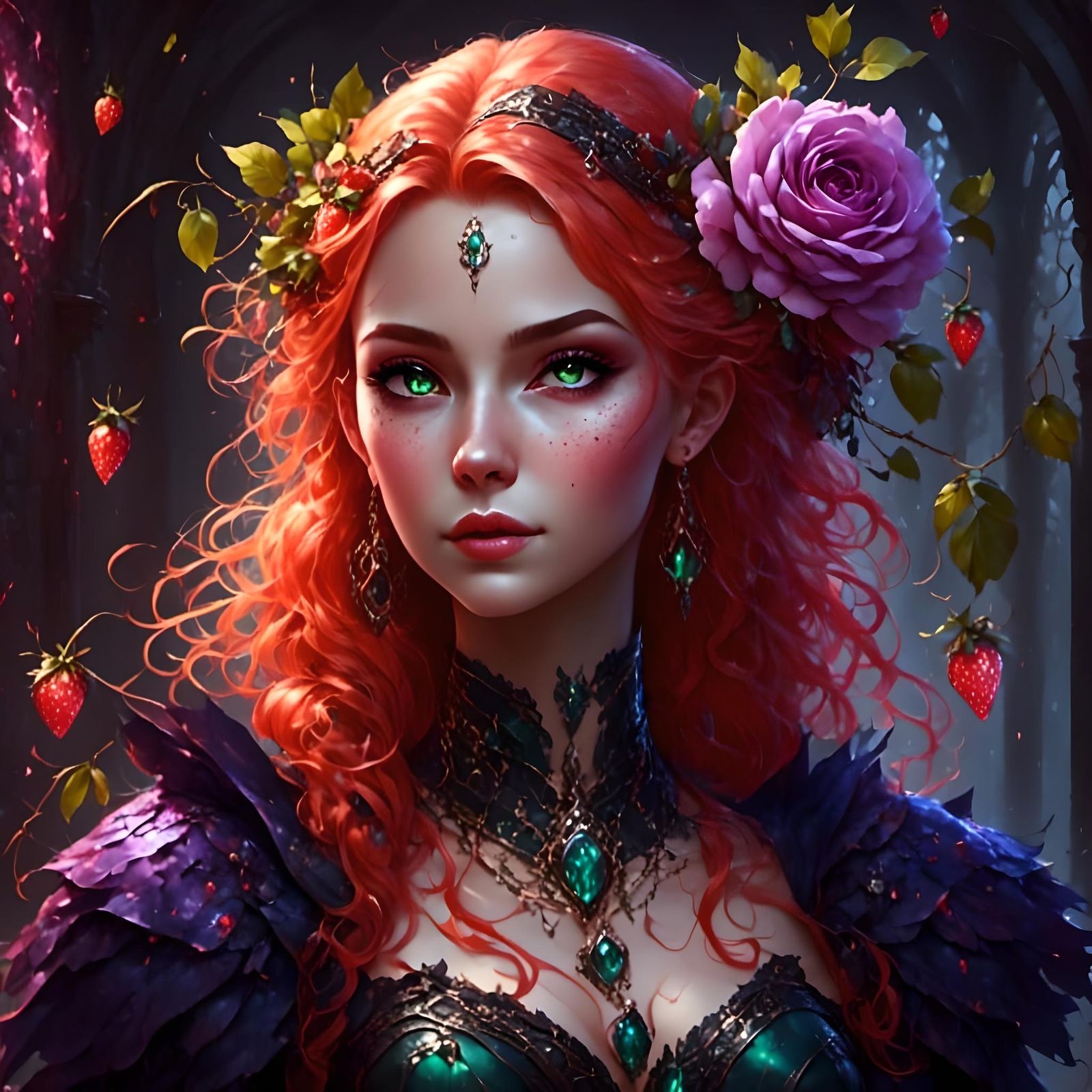 Female, Human, Mage Class, Green Eyes, Strawberry Blonde, Li...