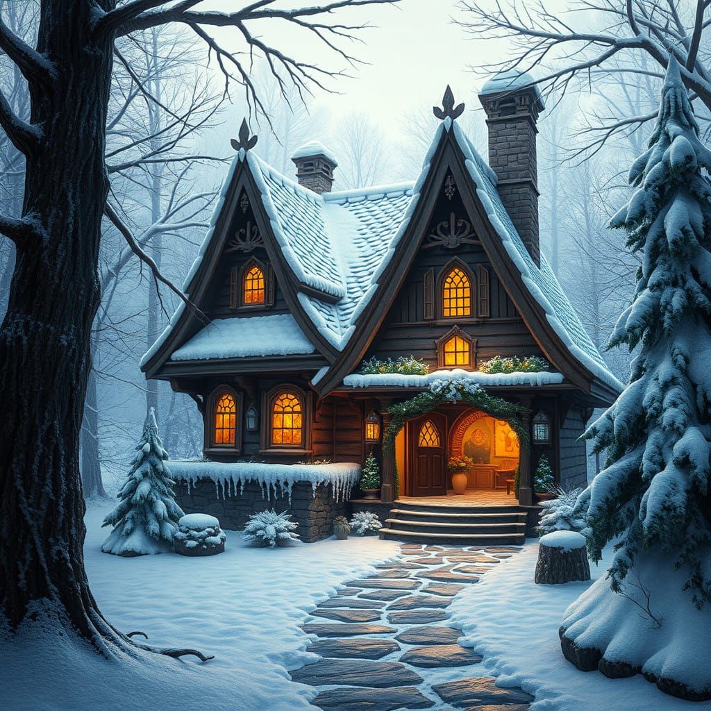 Ginger Girl in Snowy Winter Wonderland