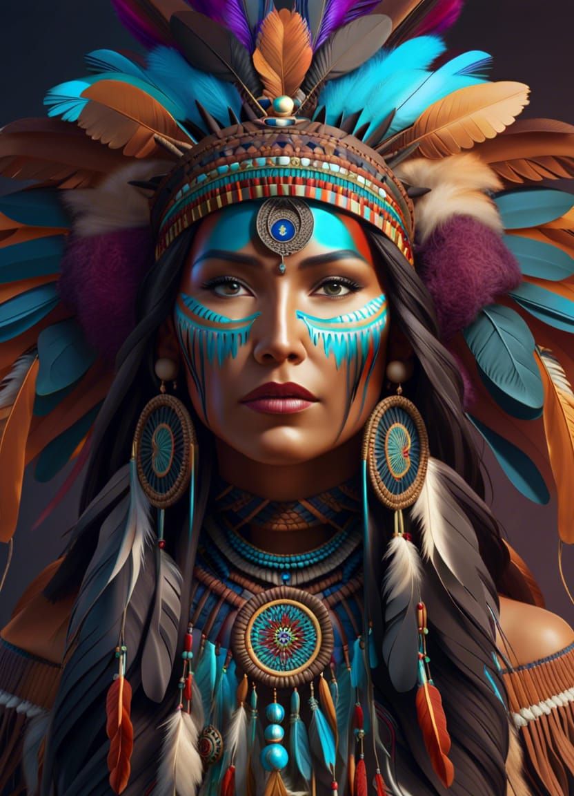 Native American Dreamcatcher Goddess in 4K