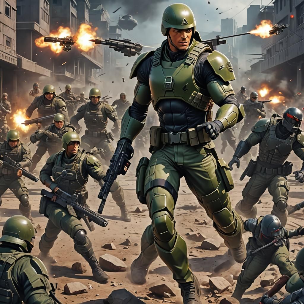 GI Joe in Battle, 3D Anime Art